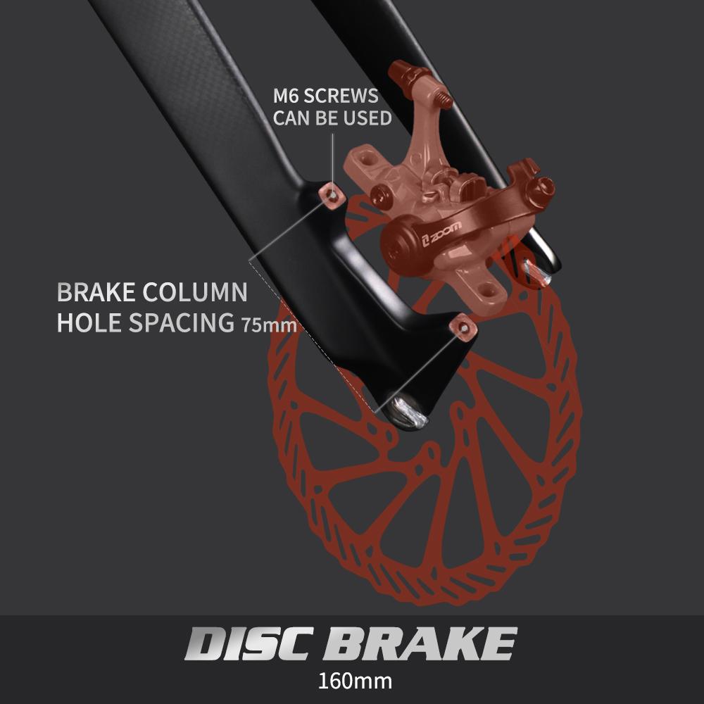 TOSEEK Matte 3K Carbon Faser Mountainbike Gabel 1-1/8" Starre Scheibenbremse MTB Fahrrad Gabeln 26/27,5/29er Gerade Rohr 28,6mm