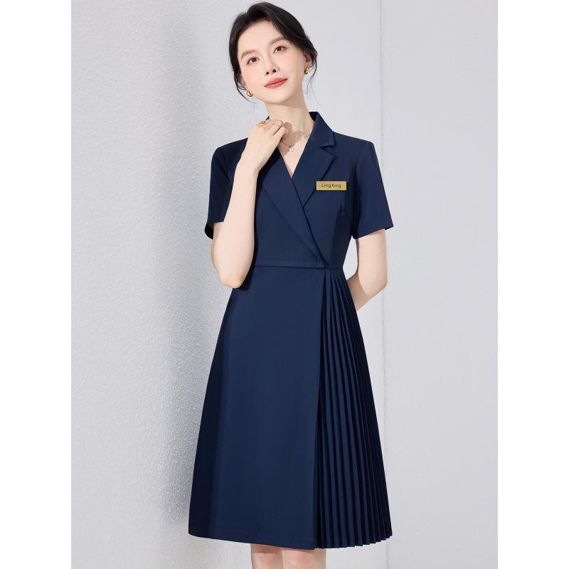 Premium Summer Slimming Waist-Cinching Formal Dress for Professional Hosts