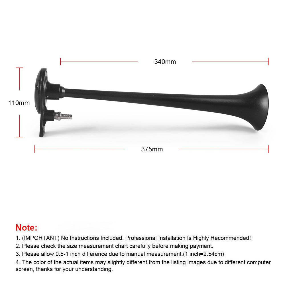 Tromba per Auto Camion 12V Trombetta Segnale Sonoro Tromba ad Aria Tweeter Super Forte Metallo Universale Singolo Compressore 180 Hertz Moto Barca