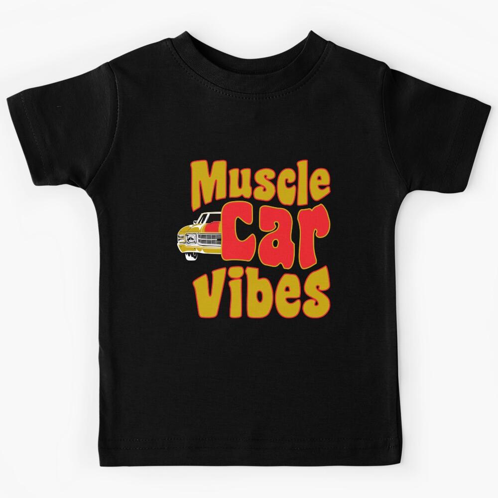 Muscle Car Vibes Classic Cars Enthusiast American Muscle Kids T-Shirt 150