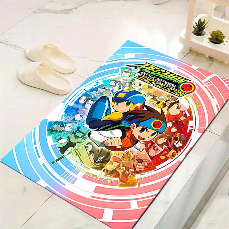 1Pc Megaman Legacy Collection Rug, Office Carpet Indoor Outdoor Doormat, Non-Slip, Comfortable, Living, Christmas Halloween, Xmas Gift N1350