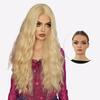 Hocus Pocus Witch Wig -Golden Blonde Wavy Halloween Hair with Middle Part, Premium Cosplay Synthetic Hair for Women, 90s Party Accessories