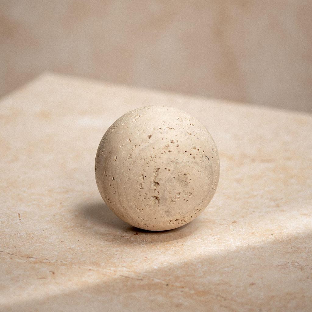 Hestia Travertine Sphere - 10cm
