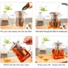 Teapot Glass Tea Infusers Heat with Stainless Steel Infuser Heat Resistant Glass Teapot Household for Tea Parties and Stovetop