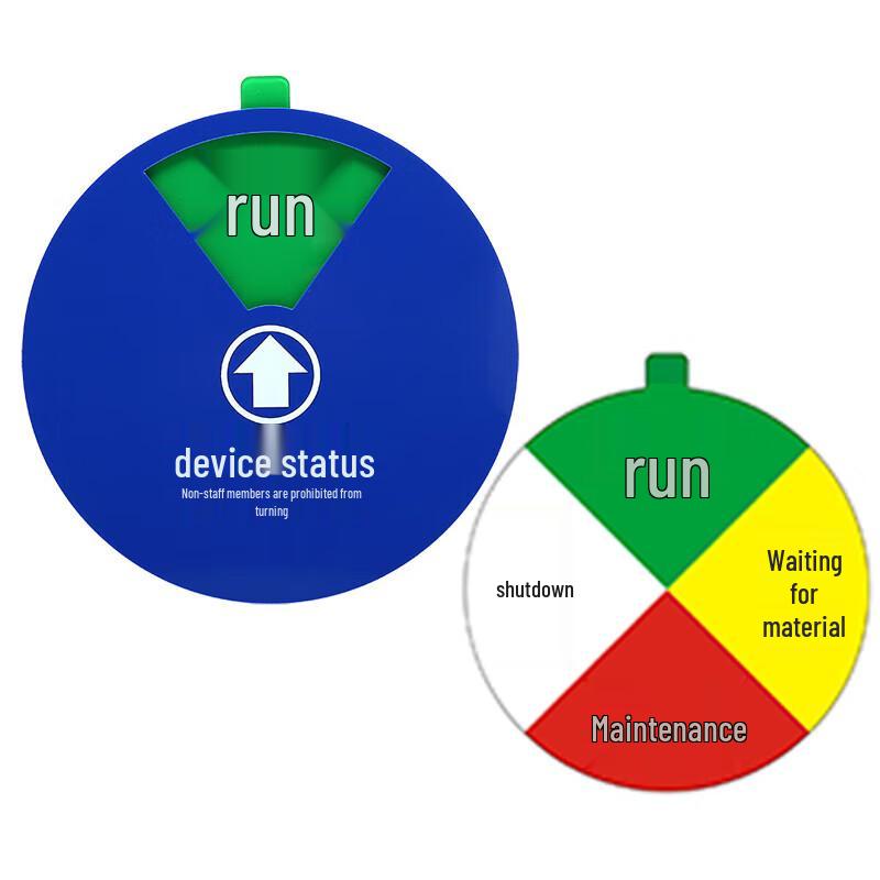 Magnetic Round Equipment Status Indicator Sign 4cm