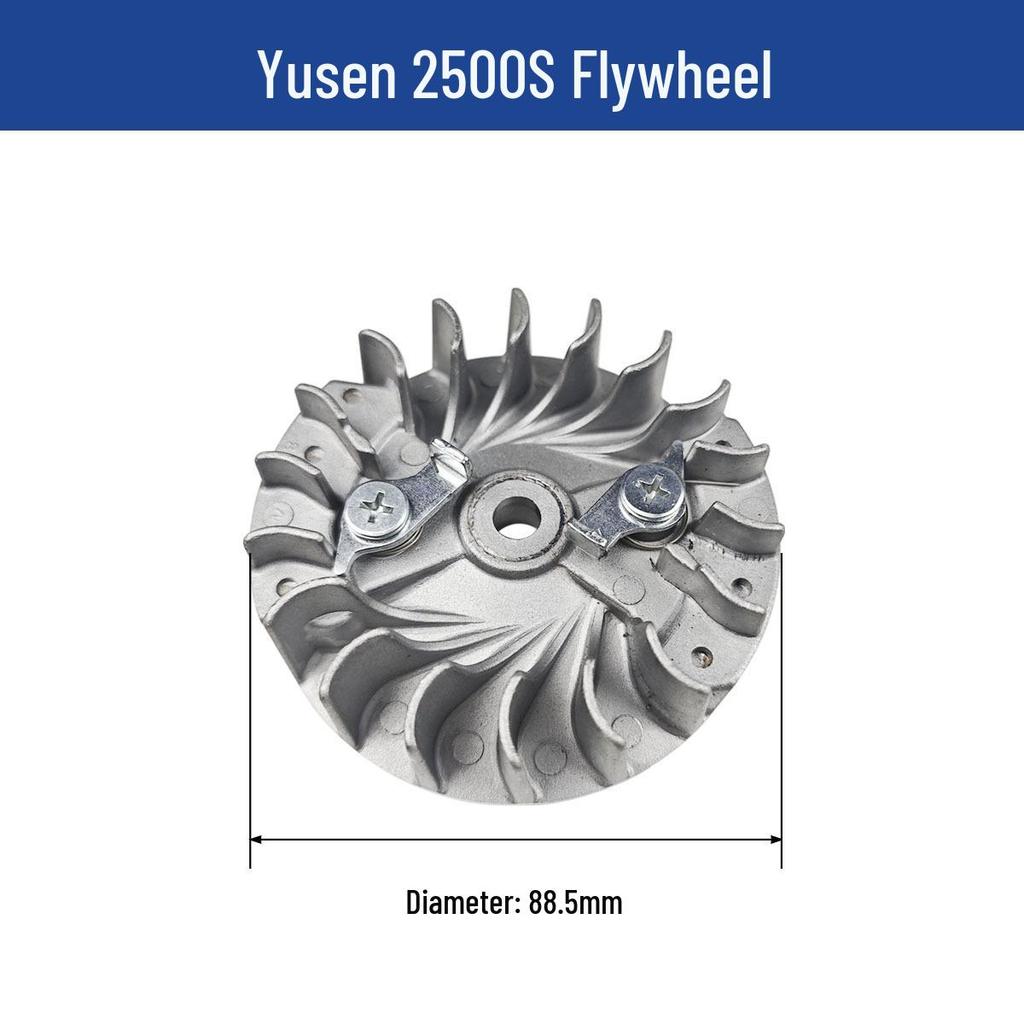 Yusen 2500S Chainsaw Parts: Cylinder, Brake, Pull Cord, Clutch, Air Filter, Carburetor.