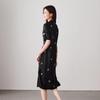 SOFSIL Women's Chinese Style Embroidered Black Dress