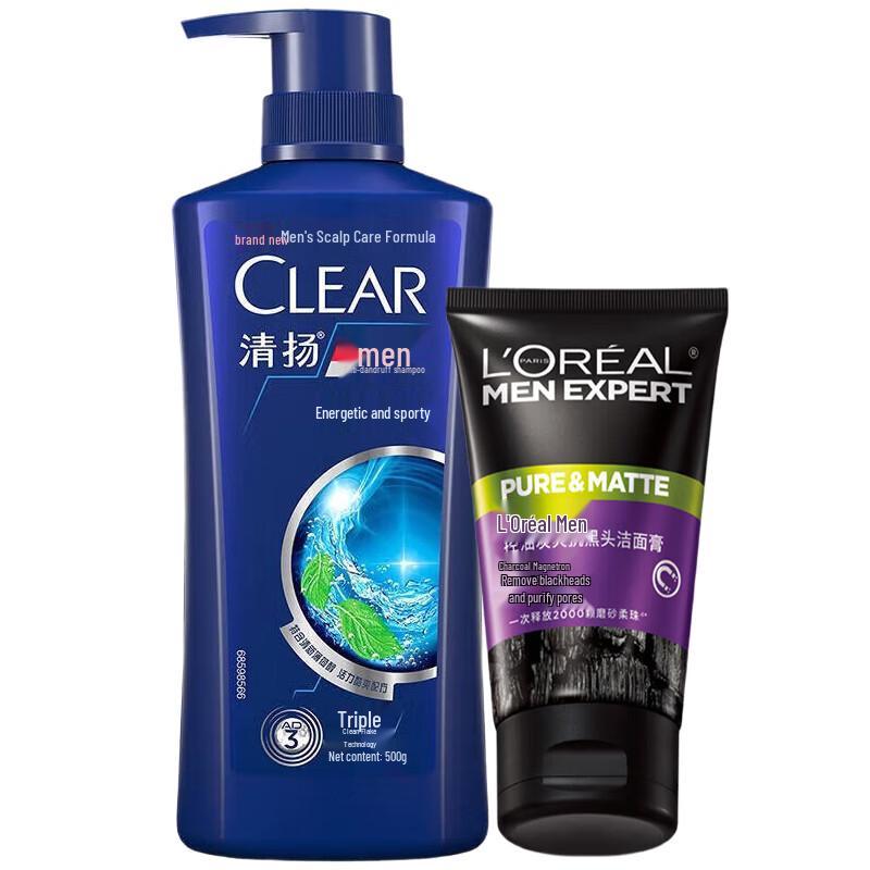 

Clear Scalp & Hair Active Sport Shampoo & Facial Cleanser Set