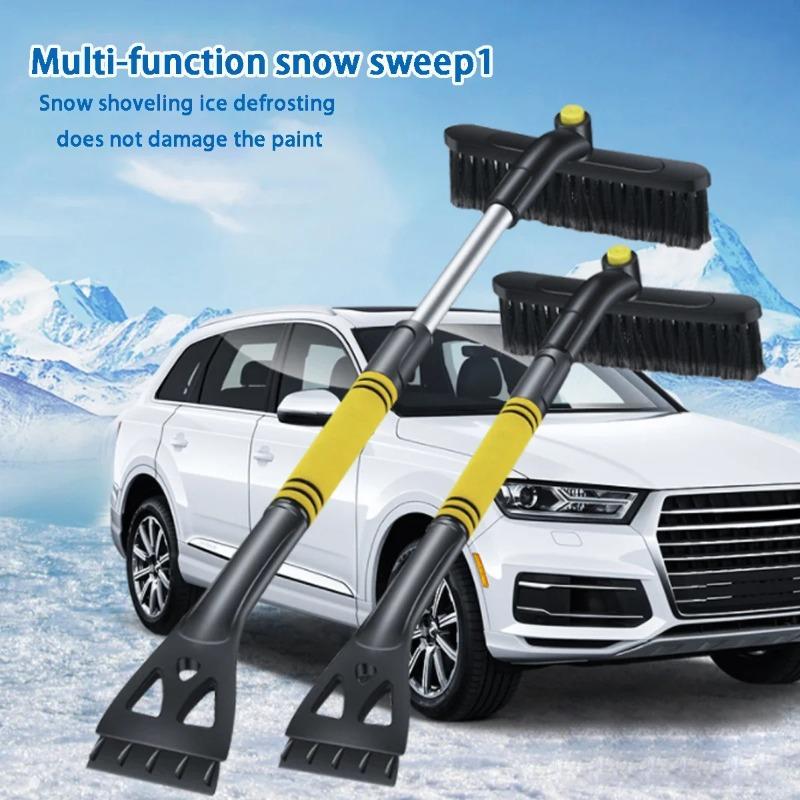 Car snow removal and cleaning tools, snow brushes, defrosting and de-icing shovels, extendable multi-functional snow shovels