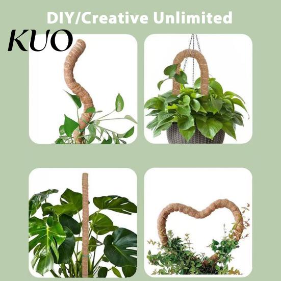 Plant Growth Support Moss Pole Kit Vertical Monstera Coconut Fiber Natural Bendable Stakes for Indoor Climbing Plants Home Gardening Moisture-locking