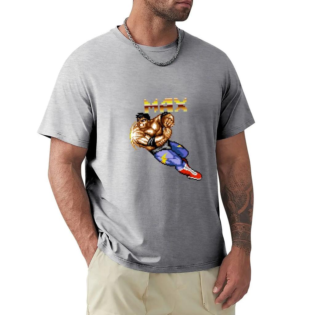 Max Thunder From Streets Of Rage 2 Tshirt For A Boy Customizeds Designer Shirts Customs Plain T Shirts Unisex