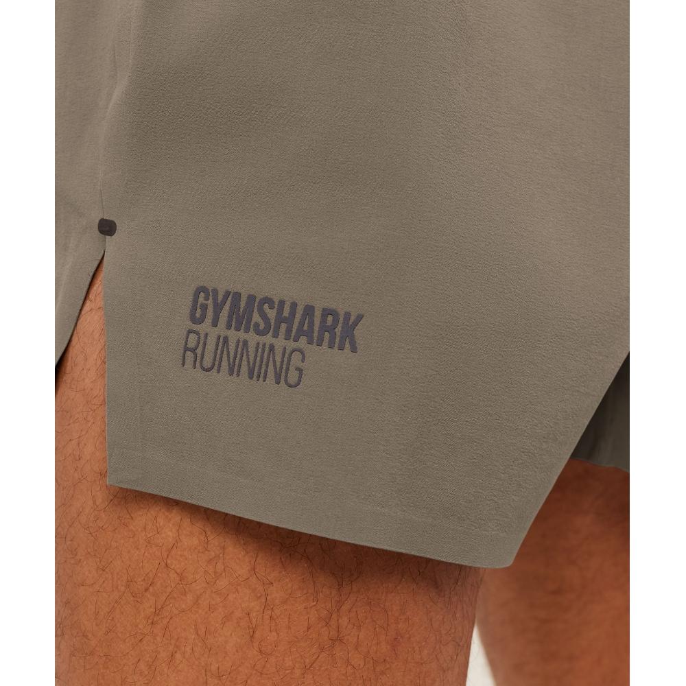 Gymshark Running Elite 5  Short Camo Brown A2c8g Nby9