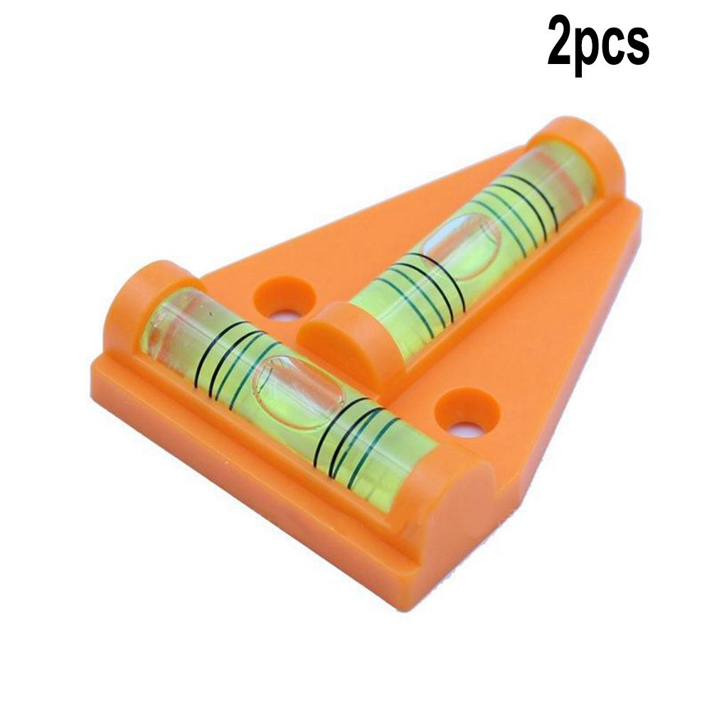 2Pcs Poratable T Shape Spirit-Level Bubble Working Fixing T Type Level Measure Bubble Tool Plastic Measure Instrument