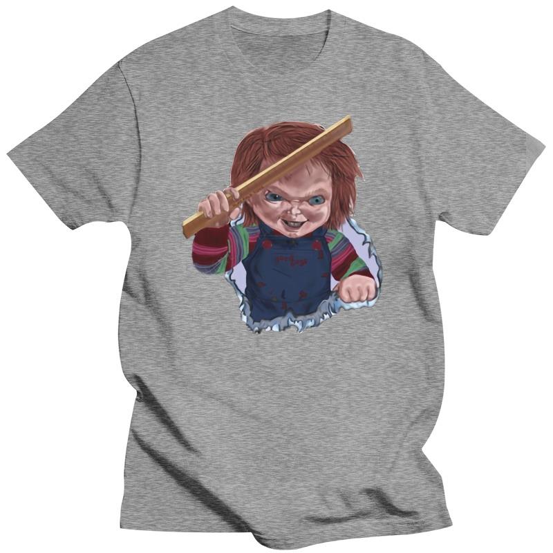 Printed Summer Chucky T Shirt For Mens Letter Harajuku Fashion Cotton T Shirts Classic Solid Color Short Sleeve Tee Shirt Hiphop