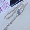 Elegant Bow-Style Freshwater Pearl Necklace - Near Round, Slightly Flawed, 60cm.