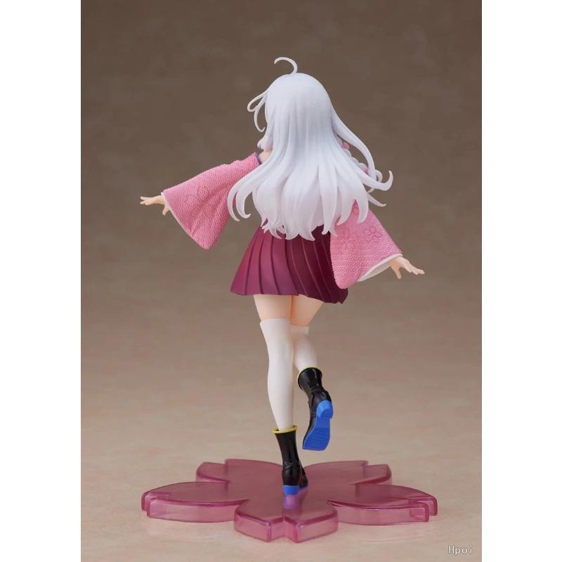 20CM Anime Wandering Witch The Journey Elaina Figure Cute Standing On One Foot Kimono Knee Socks Model Toys Ornaments Gifts PVC Kid Friendly