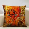 Portrait Oil Painting Cushion Cover African National Style Living Room Sofa Art Decoration Pillow Bedding 45x45cm Cover Pillows