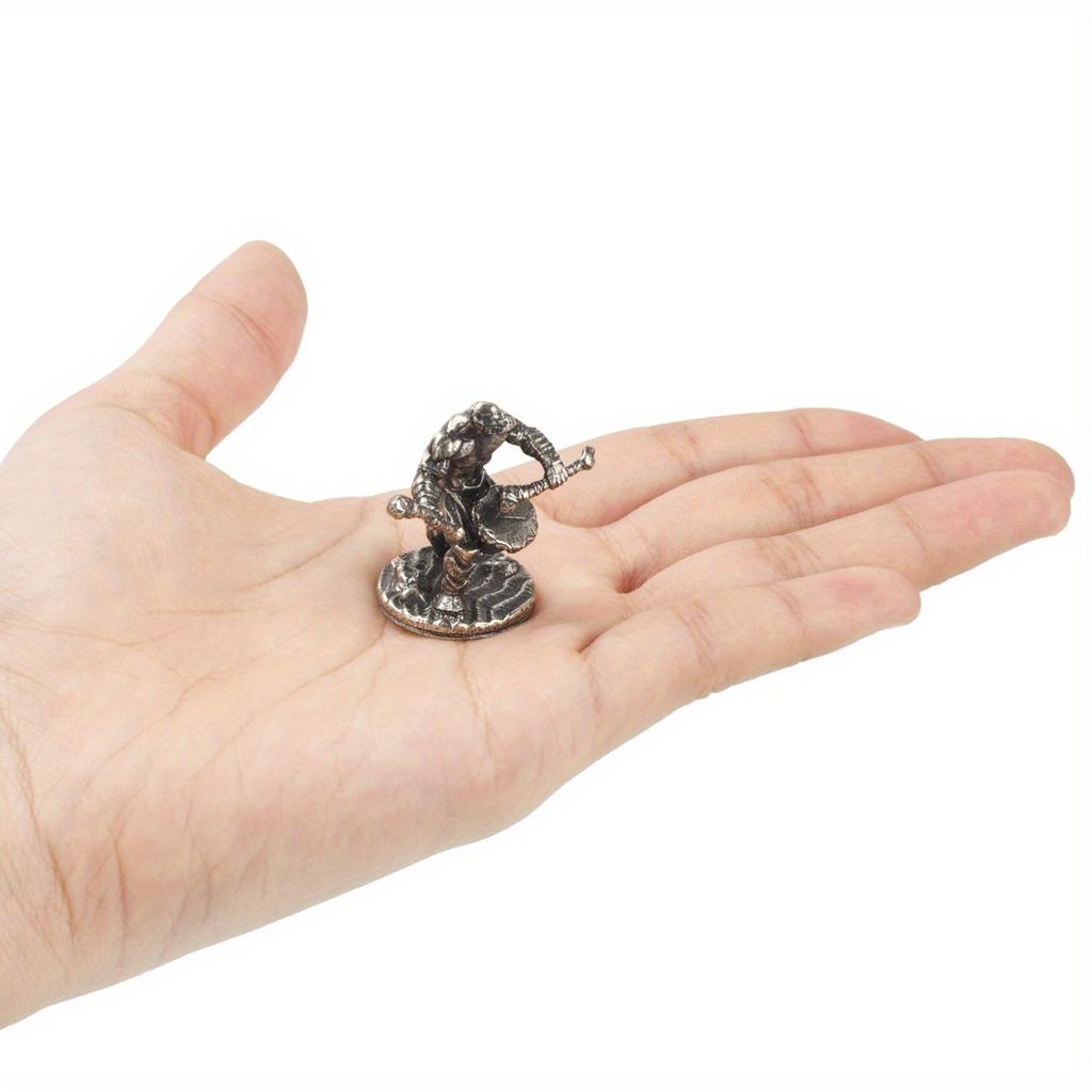 Vintage White Brass Drummer Orc Soldiers Models Desktop Ornaments Decorations Game Miniature Figurine Accessories Men Gifts
