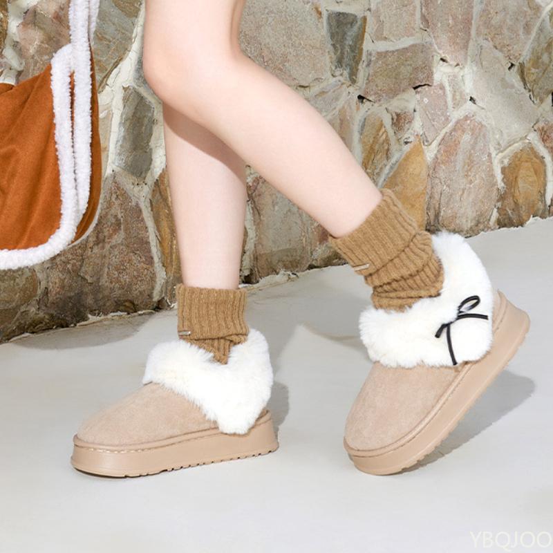 Fashion Women's New Winter Short Boots 2024 Thick Soled Soft and Velvet Thickened Warm Casual Cotton Shoes Platform Zapatos De Mujer