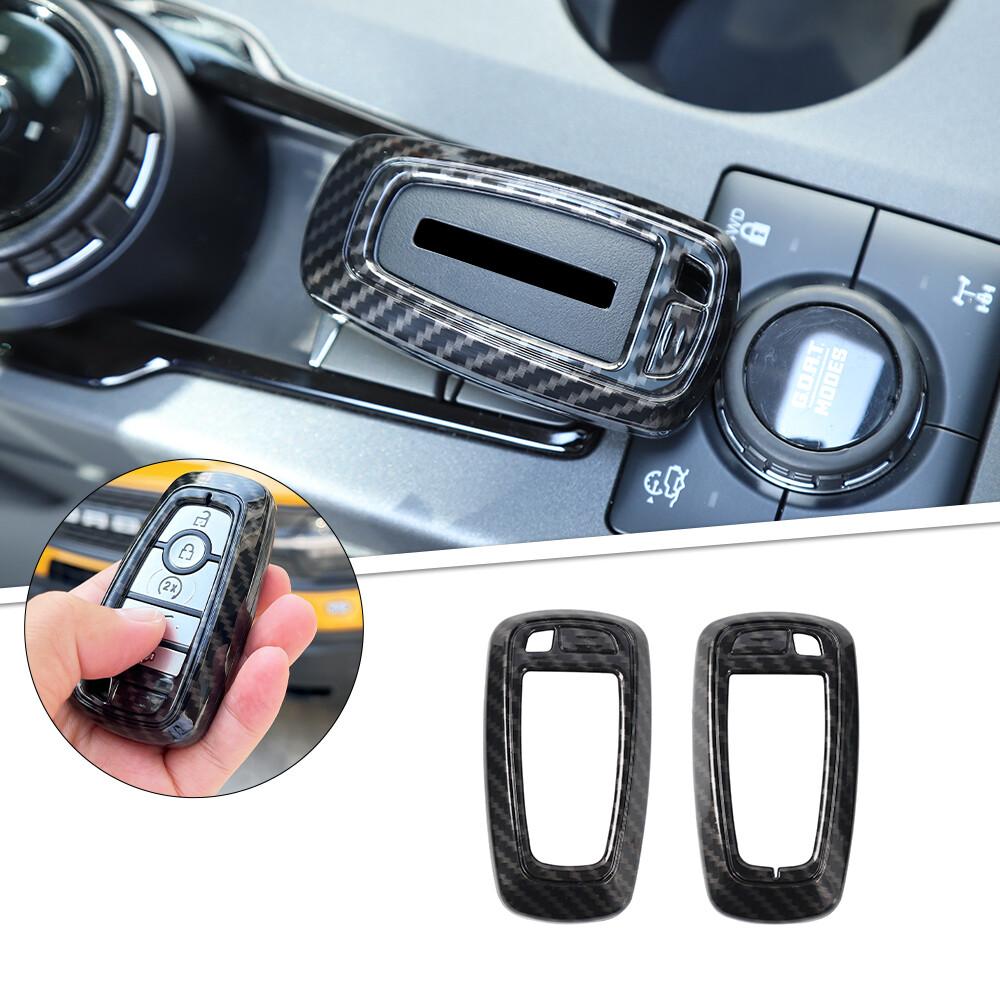 Key Fob Cover Case Protector Shell For Ford Bronco Sport/F150 2021+ Carbon Fiber