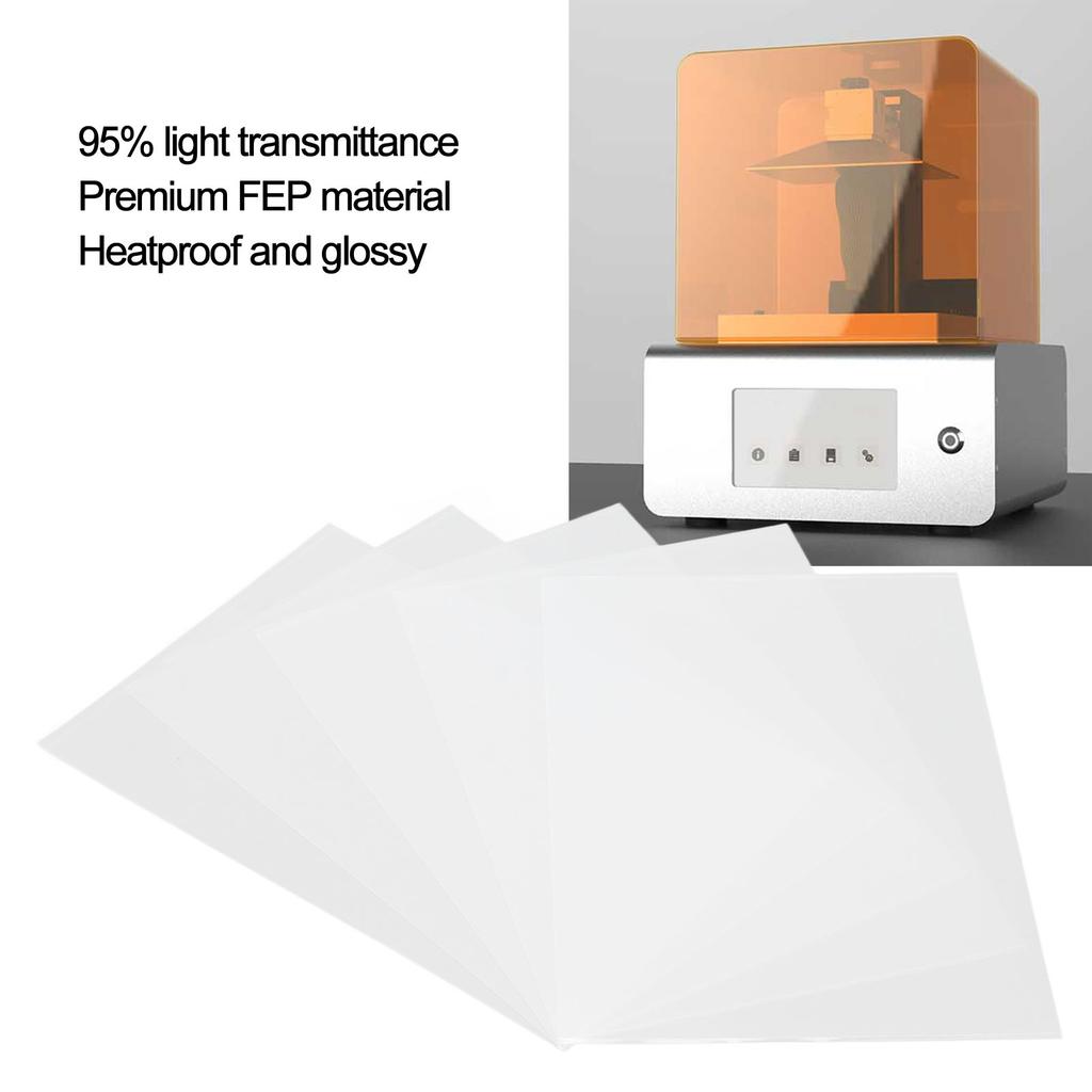 5Pcs FEP Release Film 95 Percentage Light Transmittance Heatproof Glossy FEP Film for     for Photon
