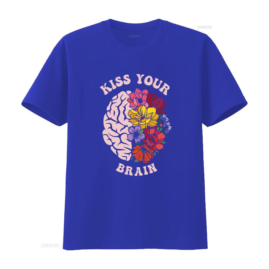 Kiss Your Brain T Shirt Teaching SPED Teacher Appreciation Mental Health Special Education vintage Washed Soft Breathable