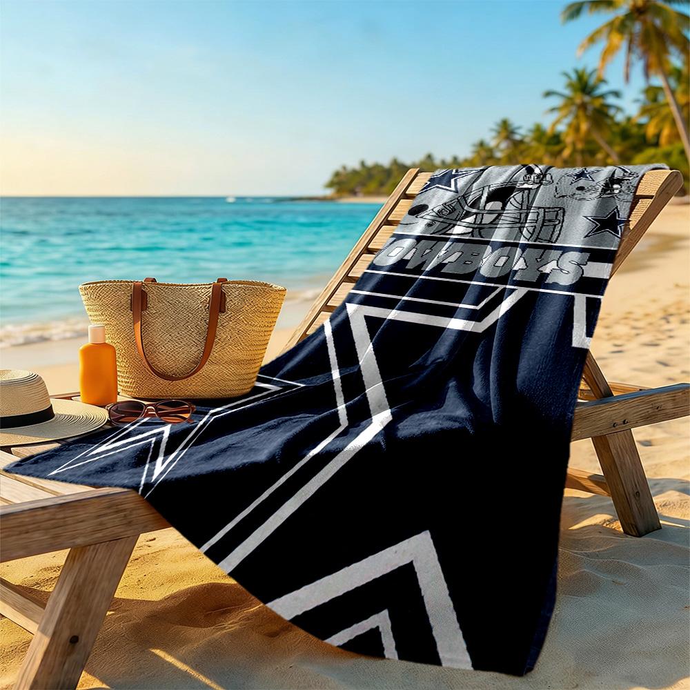 Dallas Beach Towel Soft Durable Quick-Dry Comfortable Lightweight Perfect for Traveling Yoga Camping and Swimming