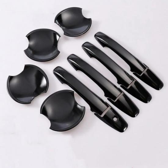 Glossy Piano Black Car Door Handle Bowl Cover Trim For Honda Civic 2006-2011