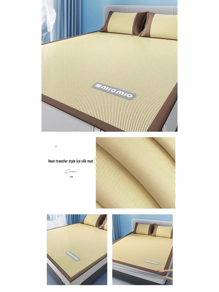 Kylmatta i is-siden - Mjuk, Snabbt kylande, Vikbar, Maskintvättbar för enkelsäng och dubbelsäng, Idealisk för sommarkomfort