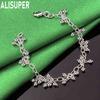 925 Sterling Silver Multi-Cluster Tassel Bead Bracelet - Exquisite Gift Jewelry