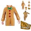 Adorable Christmas Gingerbread Man Kids Costume Cosplay Bodysuit