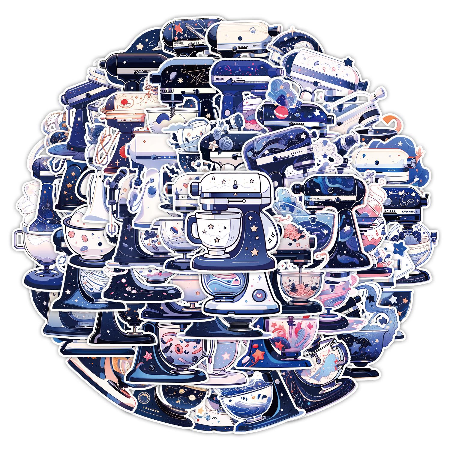 

50 Star Coffee Machine Graffiti Stickers Skateboard Luggage Helmet Decorative Stickers Waterproof Creative Street Stickers