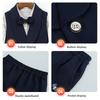 Elegantes Jungen-Formalkleidung Weste Anzug Set, Kinder Weste Hose Fliege Outfit, Kinder Gentleman Kleidung für Hochzeitsfeier Geburtstag Schulaufführung 3-10 J