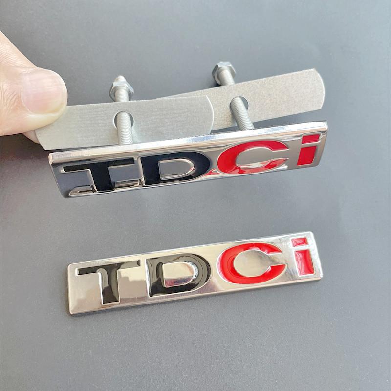 BAYQ4 3D Metal Logo TDCI Badge Car Front Grill Emblem Trunk Decal For Ford Fcous Mondeo C Max Fusion Fiesta TDCI Sticker Accessories