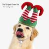 Pet Christmas Clown Hat: Funny Striped Ornament for Dogs & Cats