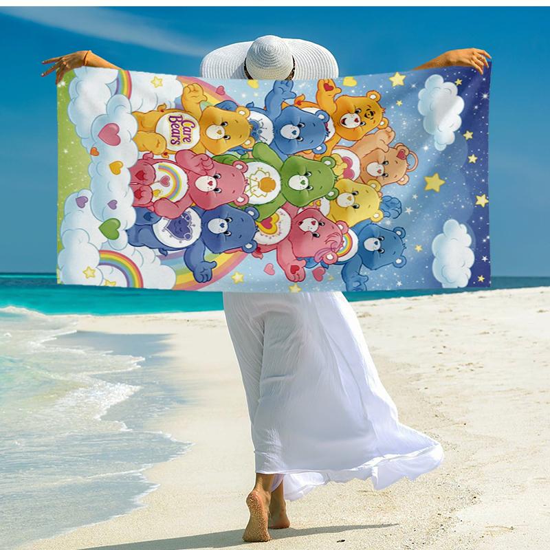 Ultra-Soft Beach Towel with Bear Theme,Ideal for Pool - Camping, Diving - Perfect Travel Essential, Vibrant Beach Towel.