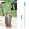 Travel Friendly Retractable Straw with Silicones Mouthpieces and Case Folding Straw for Easy Cleaning