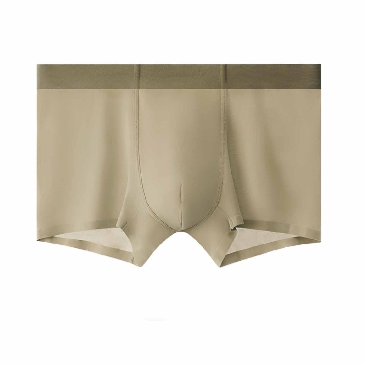 

Ультратонкое мужское нижнее белье, сексуальные прозрачные сетчатые шорты-боксеры из ледяного шелка, бесшовные, размера плюс L