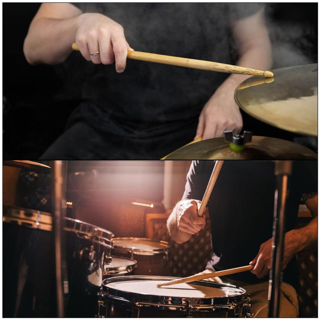 PATIKIL Nylon Drumsticks 5A Plastic Handle for Adult Electronic Drums Percussion Instrument Accessories Black Anti-Slip