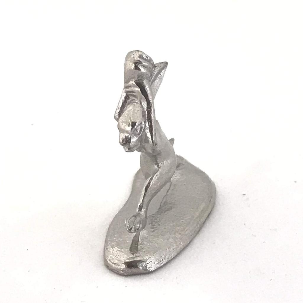 A miniature tin rabbit from the Choju Jinbutsu Giga perfect for your dry landscape painting, garden.