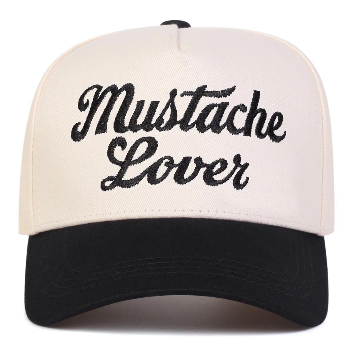 

Unisex MUSTACHE LOVER Embroidery Baseball Caps Spring Autumn Outdoor Adjustable Casual Hats Sunscreen Hat Sports Cap чорний