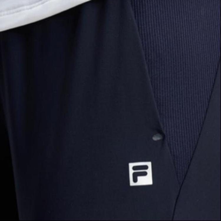 Fila Comfortable Soft Casual Simple Cool Feeling Knitted Sports Pants Women Bottoms Dark-Blue A11W431607FNV