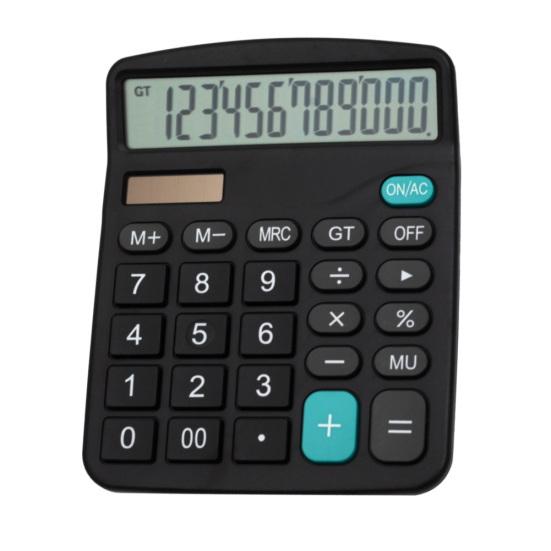 12-Digit Solar Powered Calculator Home Office Large Display Accountant Tools