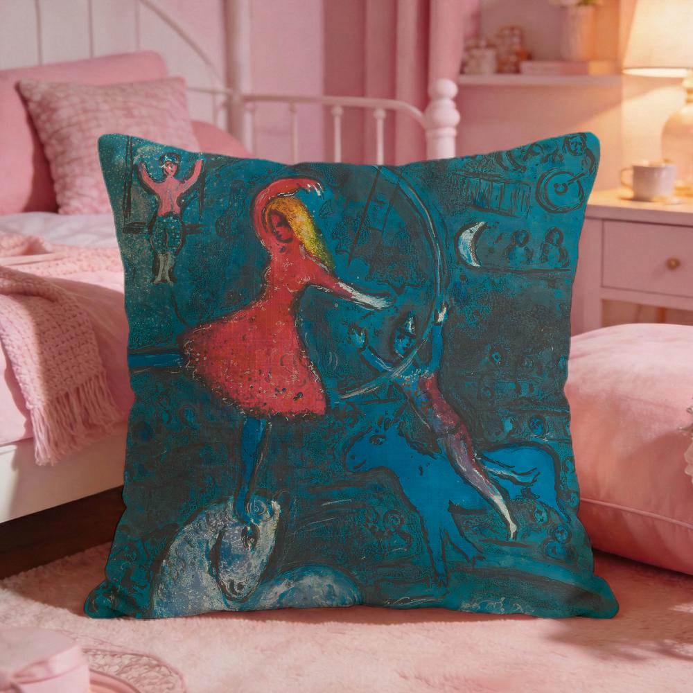MMarc CChagall Paintings Cushion Cover Premium Comfort Reversible Pillow Cove Two In One Design For Any Room Car Interior