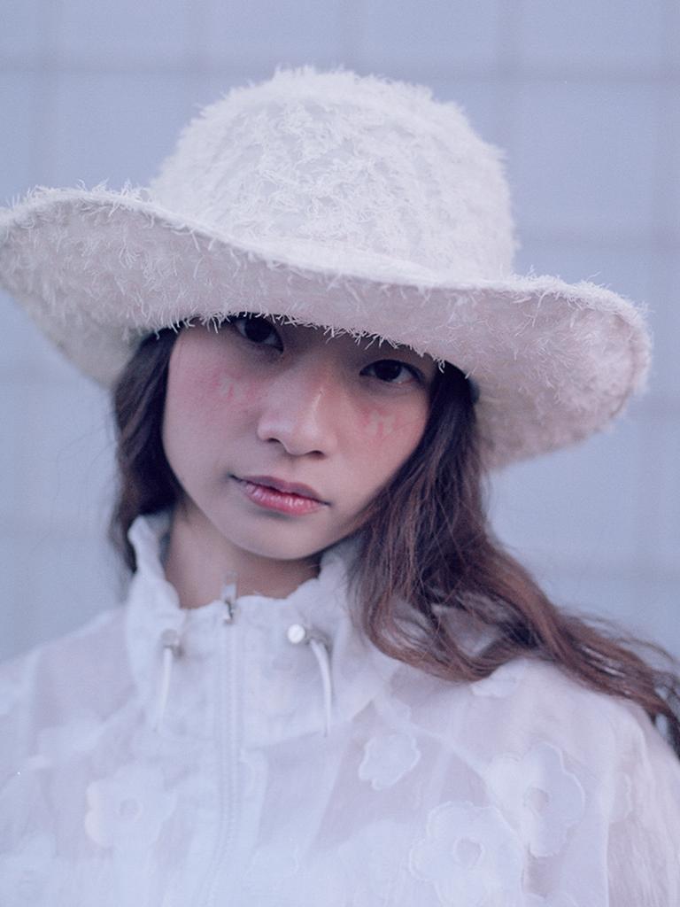 Poejidam Boho Fringe Fedora In Cream