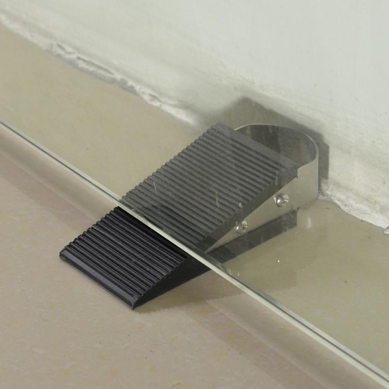 Rubber Door Stopper Wedge Block Guard Wind Dust Blocker Stopper Protector For Home Children Office With Stainless Steel
