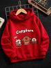 Klassisches Kapuzensweatshirt mit Capybara Motiv für Kinder Sommer Niedlich Rundhals Lässig Jungen Mädchen 3-14