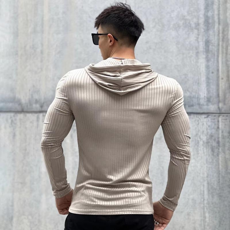 Gym Fitness T-shirt Men Casual Long Sleeve Skinny Shirt Male Bodybuilding Tees Tops Running Sports Quick Dry Training Clothing
