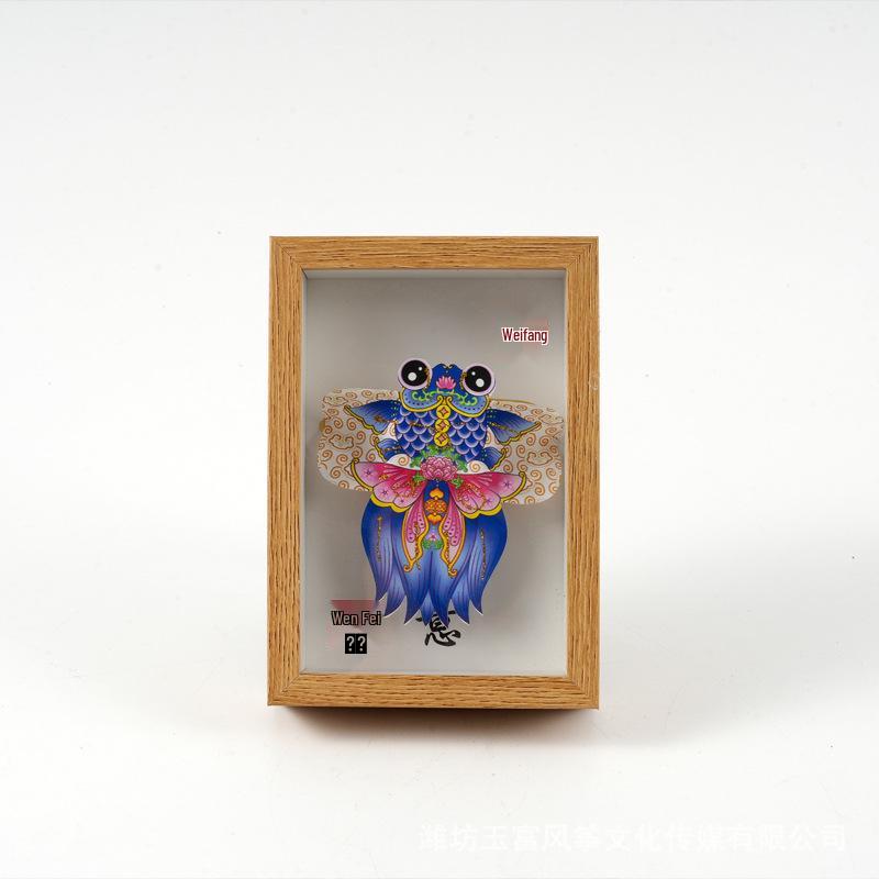 Weifang Sand Swallow Kite: Traditional Handcrafted National Style Souvenir with Exquisite Photo Frame Ornament 17*11.5*4.5cm