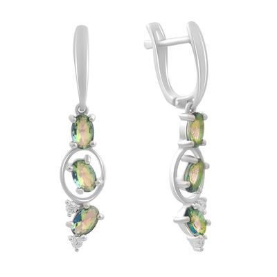 Silberne Ohrringe mit Mystic Topas 2,11 ct (2191339)